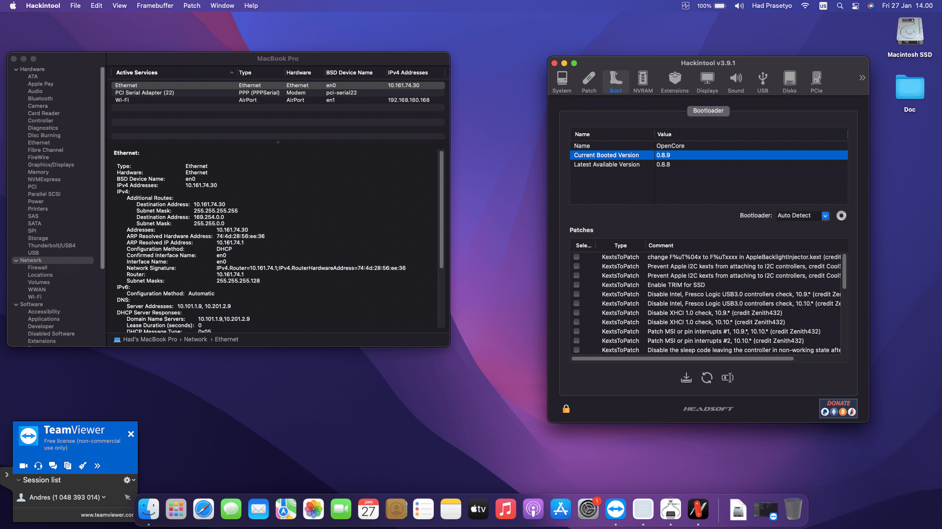 HP EliteBook 830 G5 2nd [KabyLake R   Intel UHD 620 + I2C]   OpenCore 8